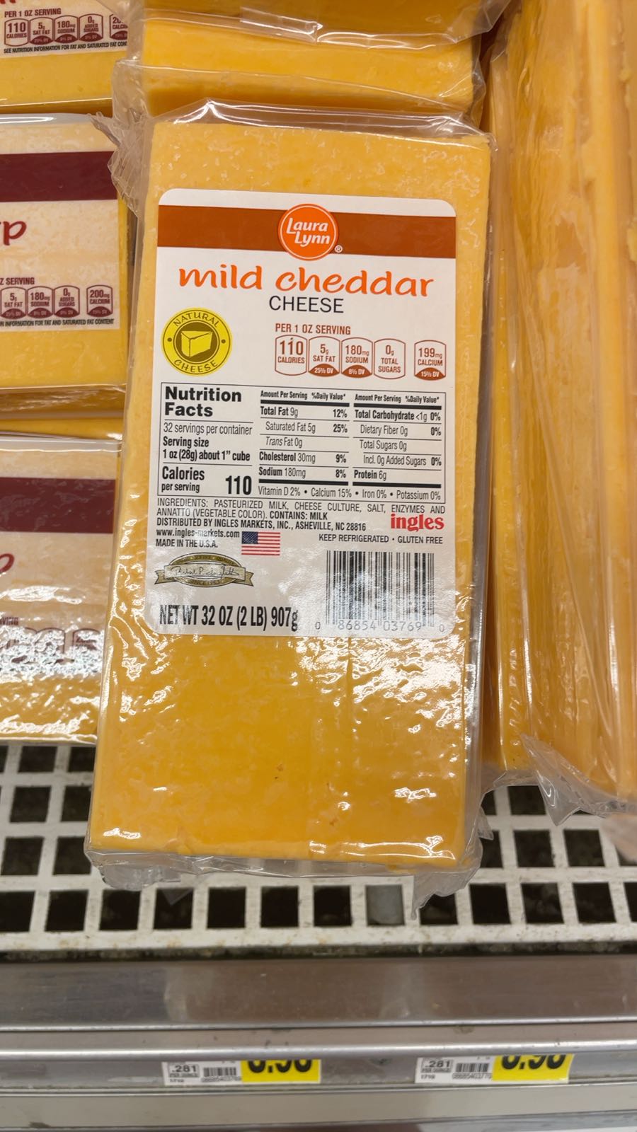Sliced Mild Cheddar Cheese