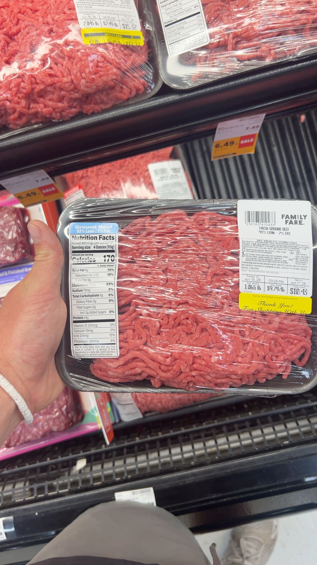 Ground Beef 93% Lean/7% Fat