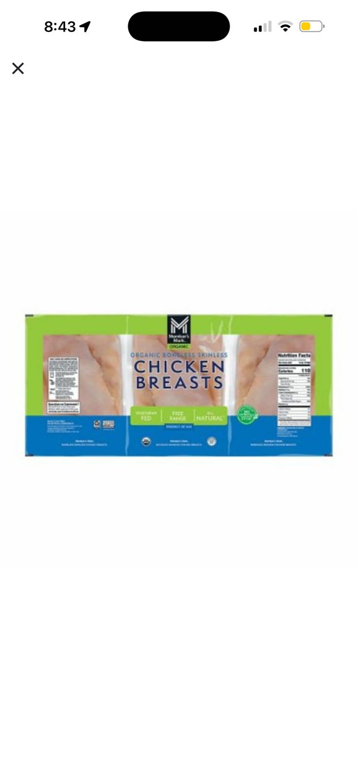 Organic Boneless Skinless Chicken Breast