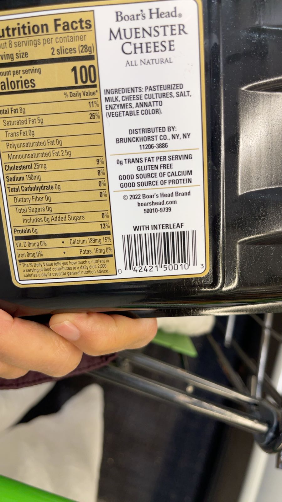 BOAR'S HEAD, MUENSTER CHEESE