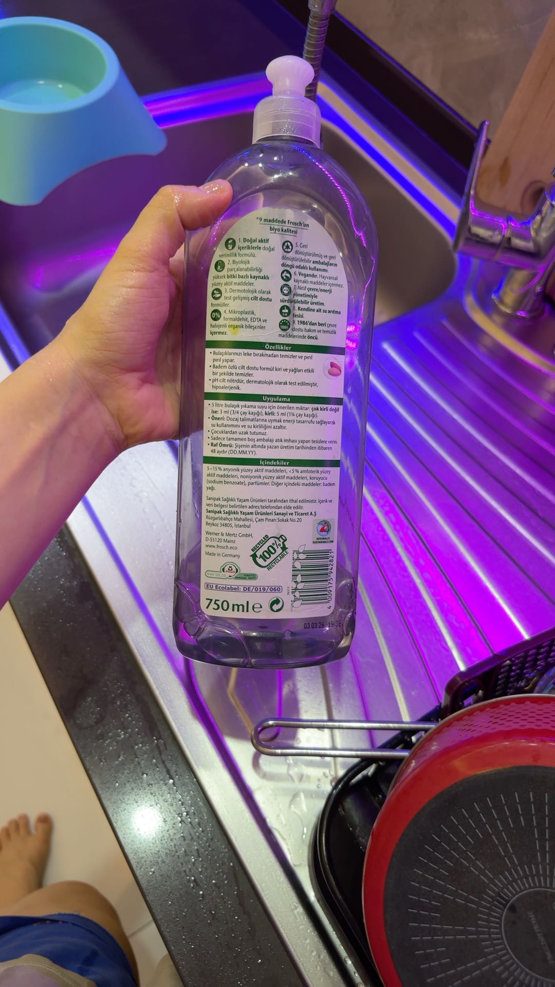 Frosch Soda Dishwashing Liquid 500ml