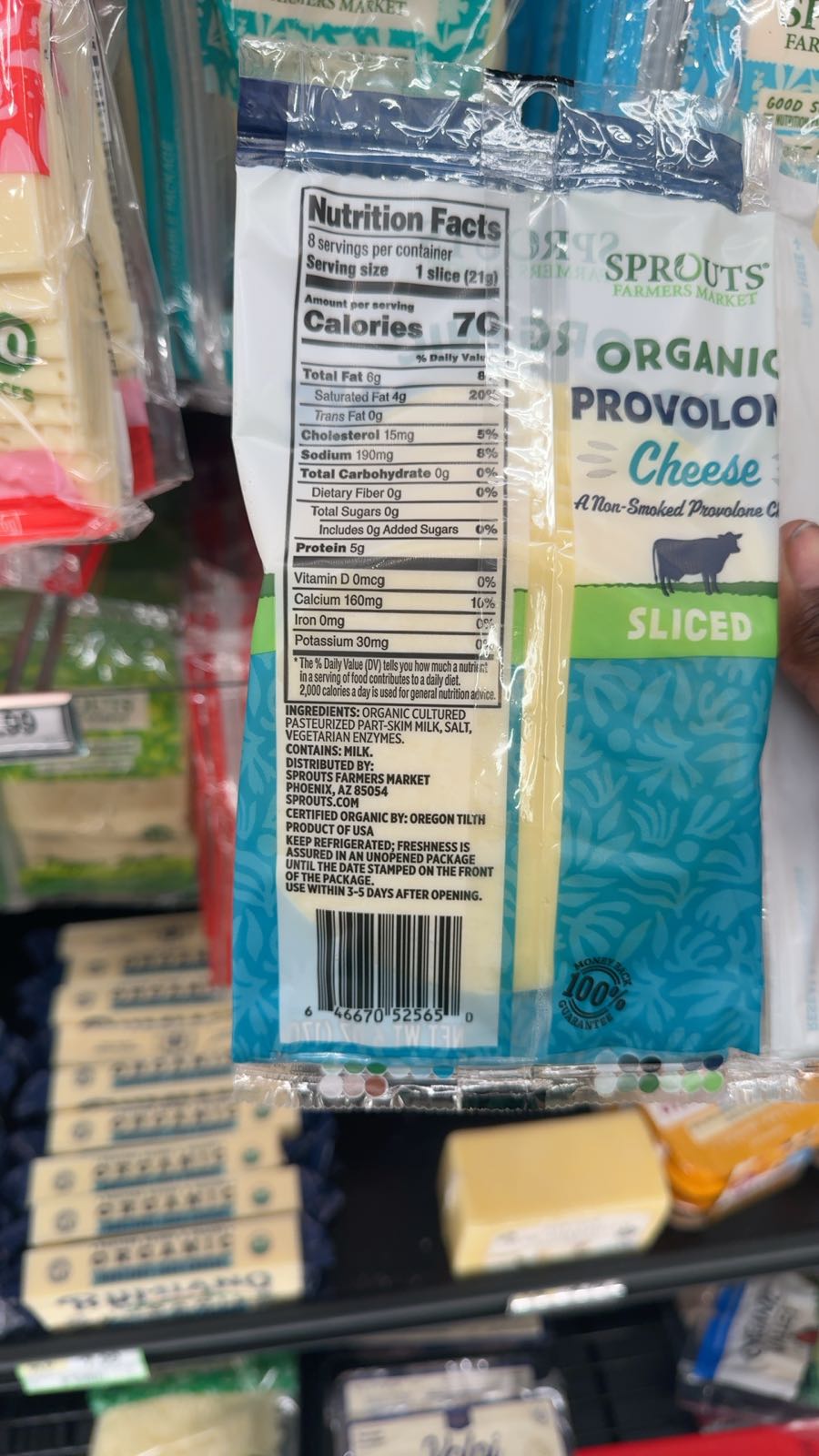 Sprouts Farmers Market Organic Medium Cheddar Cheese Sliced