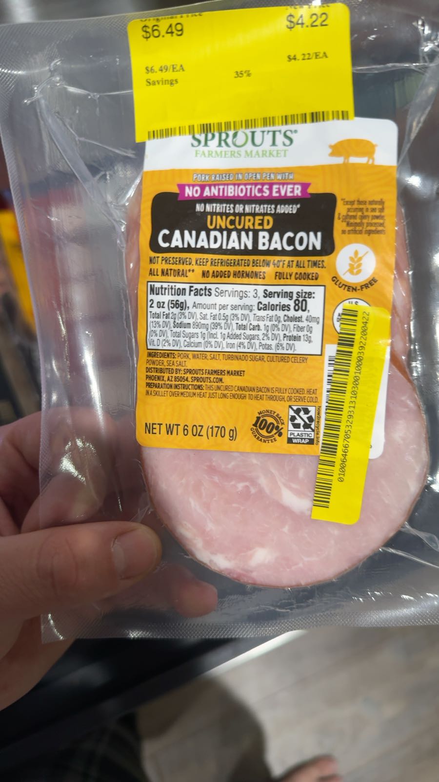 Hickory Smoked Uncured Bacon
