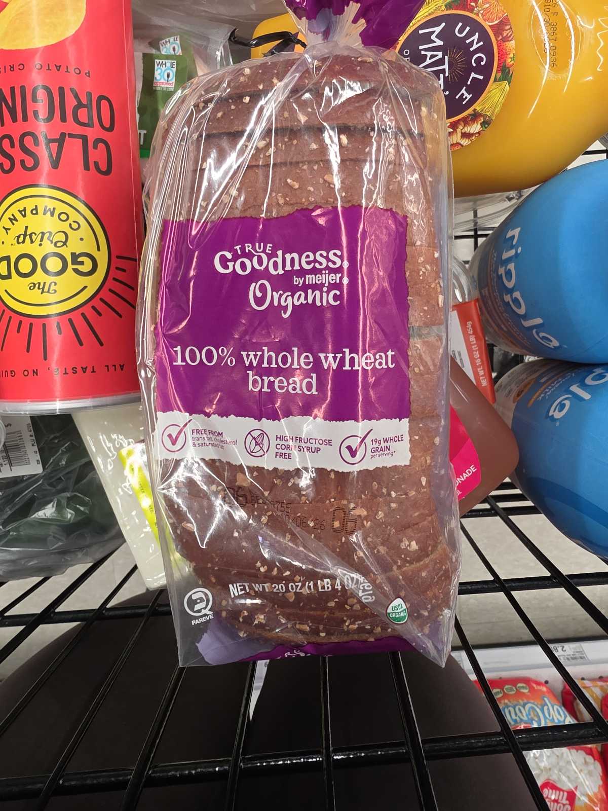 True Goodness by Meijer Organic 100% whole wheat bread