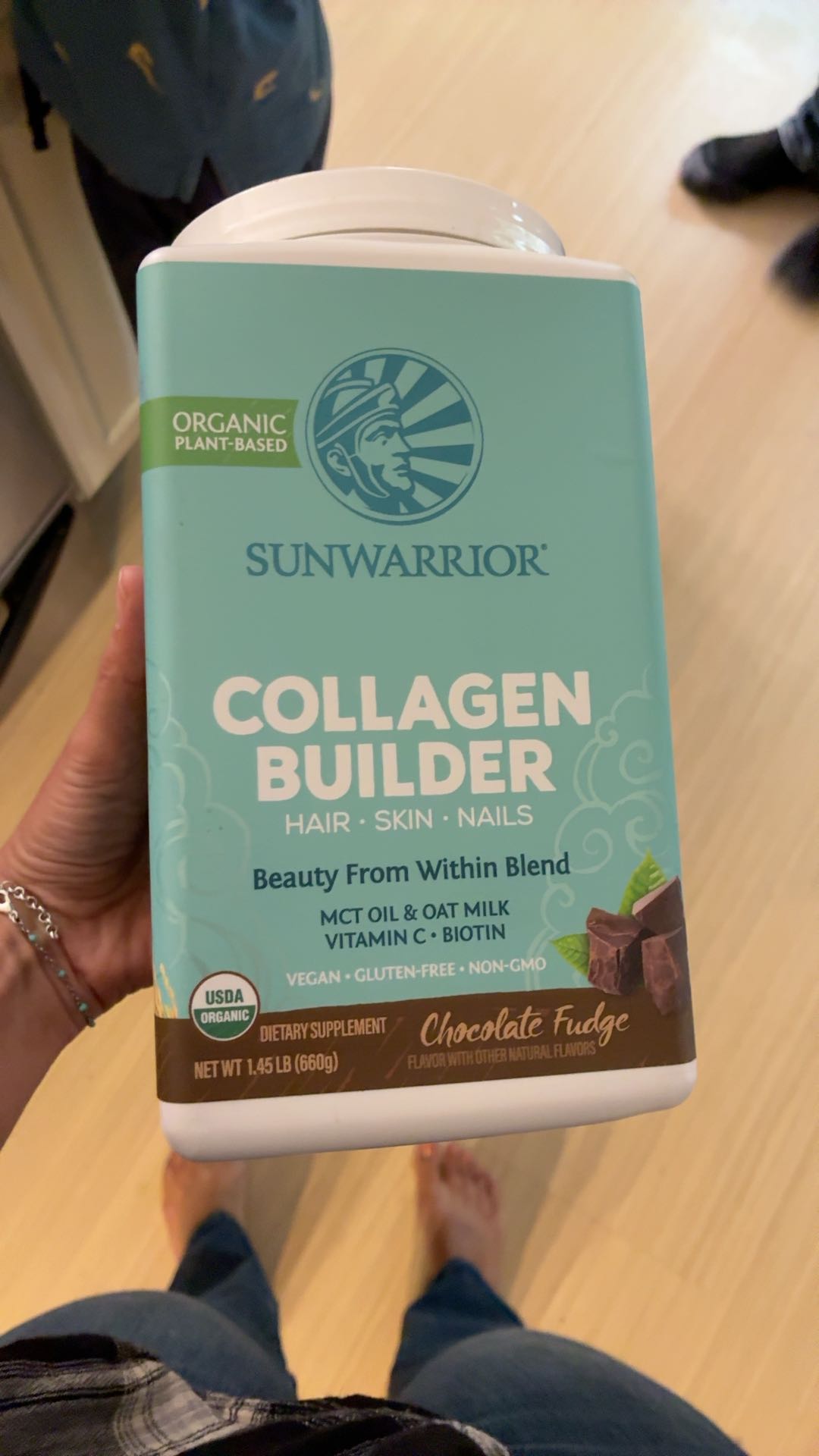 Collagen building protein peptides matcha