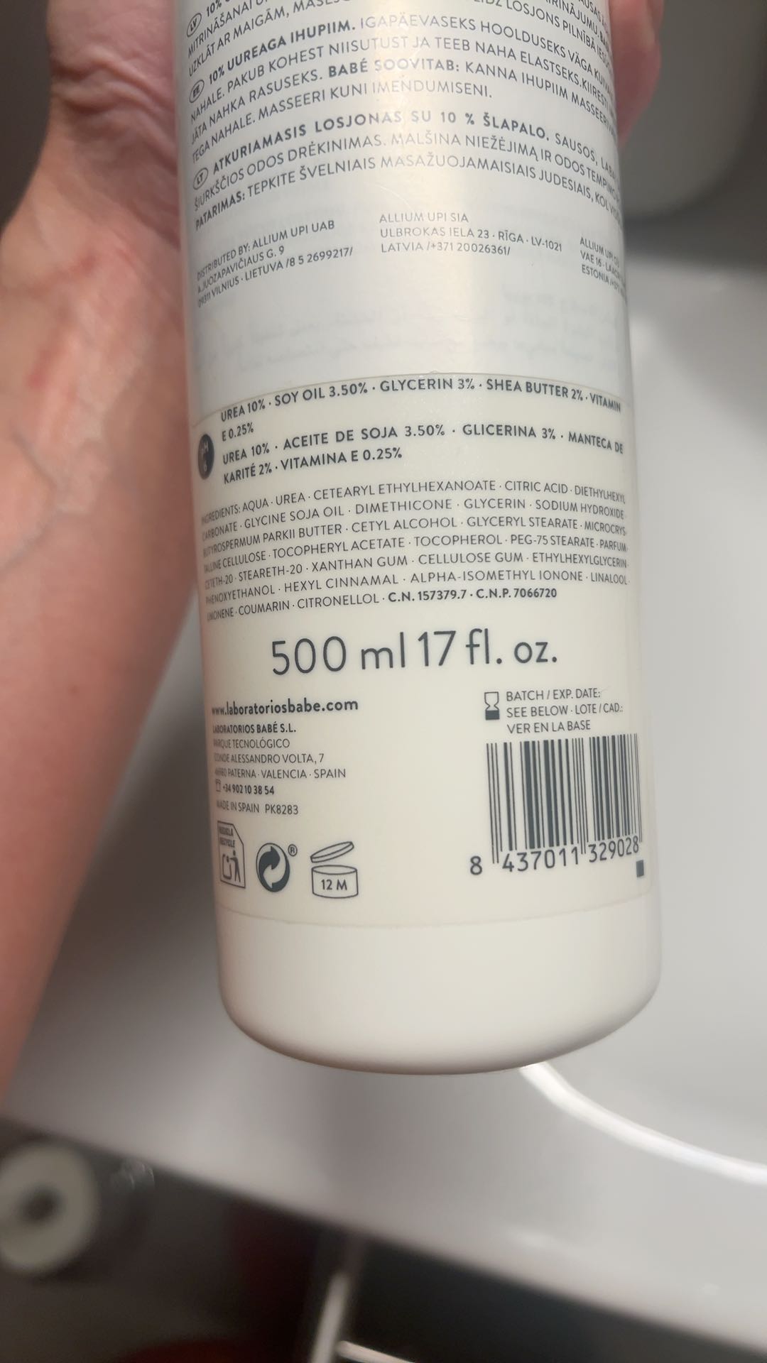 Babe Laboratorios 10 Percent Urea Repairing Lotion 500ml